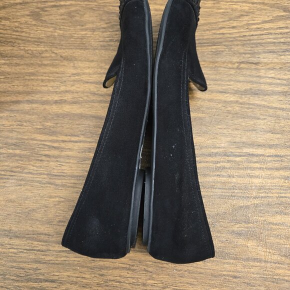 NINE WEST Carmina Women's Black Flats/Loafer w/Beaded Cap Toe - Size 8M - Picture 8 of 16